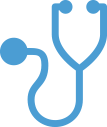 a blue stethoscope with the letter y on it