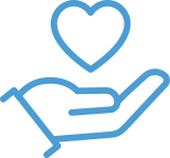 a hand holding a heart in the middle of it